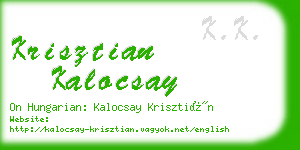 krisztian kalocsay business card